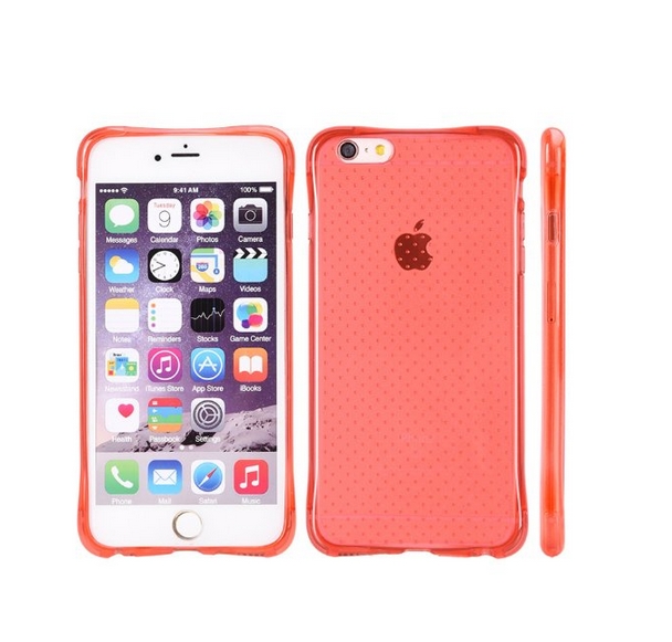 Apple iPhone 6 6s Crystal Atom Lite Anti-Shock TPU Case Clear red